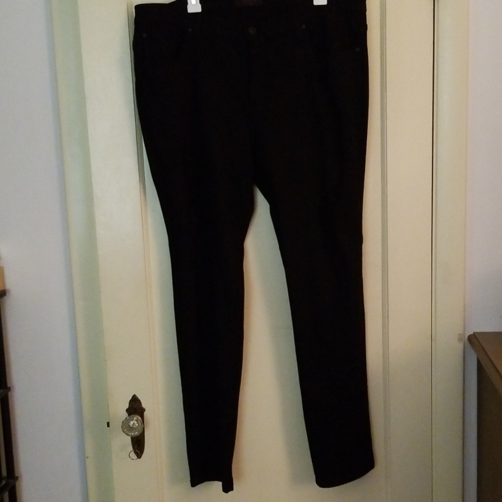 Distressed black jeans